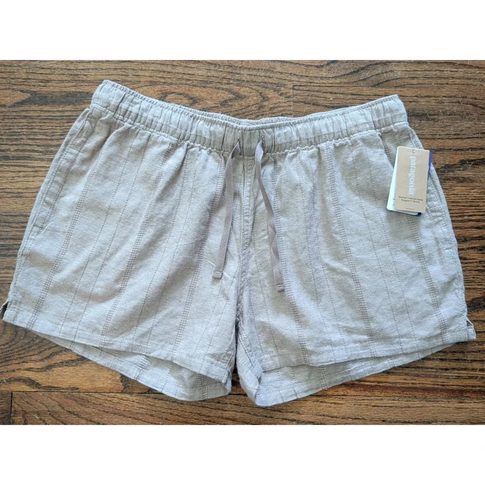 NWT Patagonia Island Hemp Baggies Shorts Sz S Taupe 3" Organic Cotton Textured - Picture 1 of 9